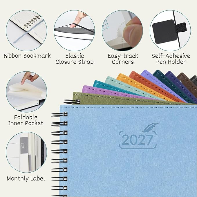BEZEND Pocket Calendar 2027, Weekly Monthly Planner for Purse (3.5" x 6")