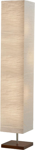 Adesso 3-Light Floor Lamp, Natural Wood & White, Adjustable Brightness, 58”