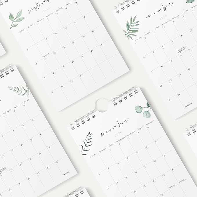 Karto Small Wall Calendar 2026 6x9 in - Greenery