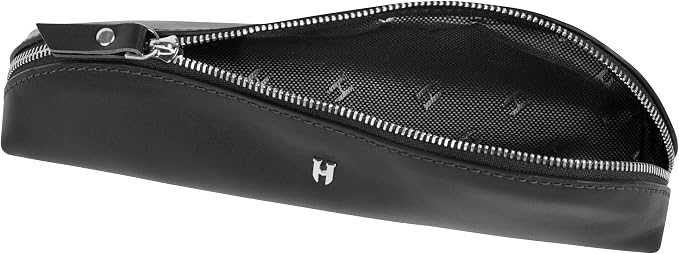 3-Pc Premium Full-Grain Leather Desk Organizer Set | Mat, Pencil Case & Tray | Chic Decor Accessories | Gift for Christmas, Birthday & Anniversary, Black
