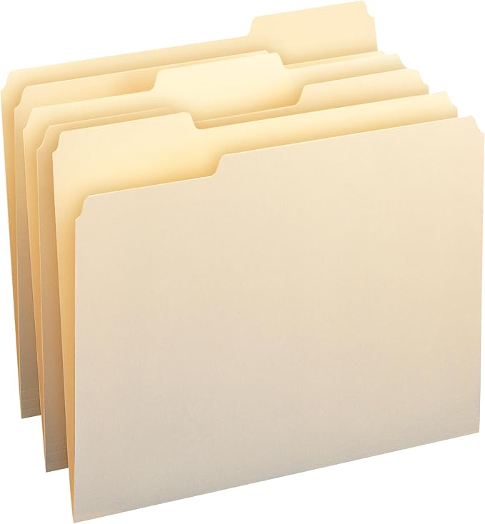 Smead File Folders Letter Sized,1/3-Cut Tab,Assorted Positions,Letter Size Manila Folders,200 Per Box,(Pack of 2)