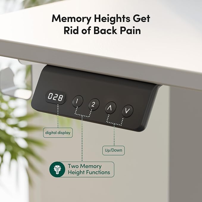 CubiCubi 63x48 Inches L Shaped Standing Desk with 3 Drawers and Monitor Shelf, Height Adjustable Corner Computer Desk with Hooks, Sit Stand Up Ergonomic Home Office Workstation Table, Warm White