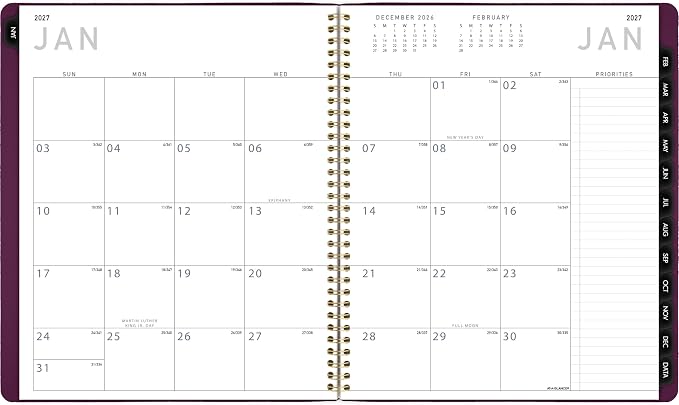 AT-A-GLANCE 2027 Planner, Monthly, 9" x 11", Contemporary, Purple (70250X1427)