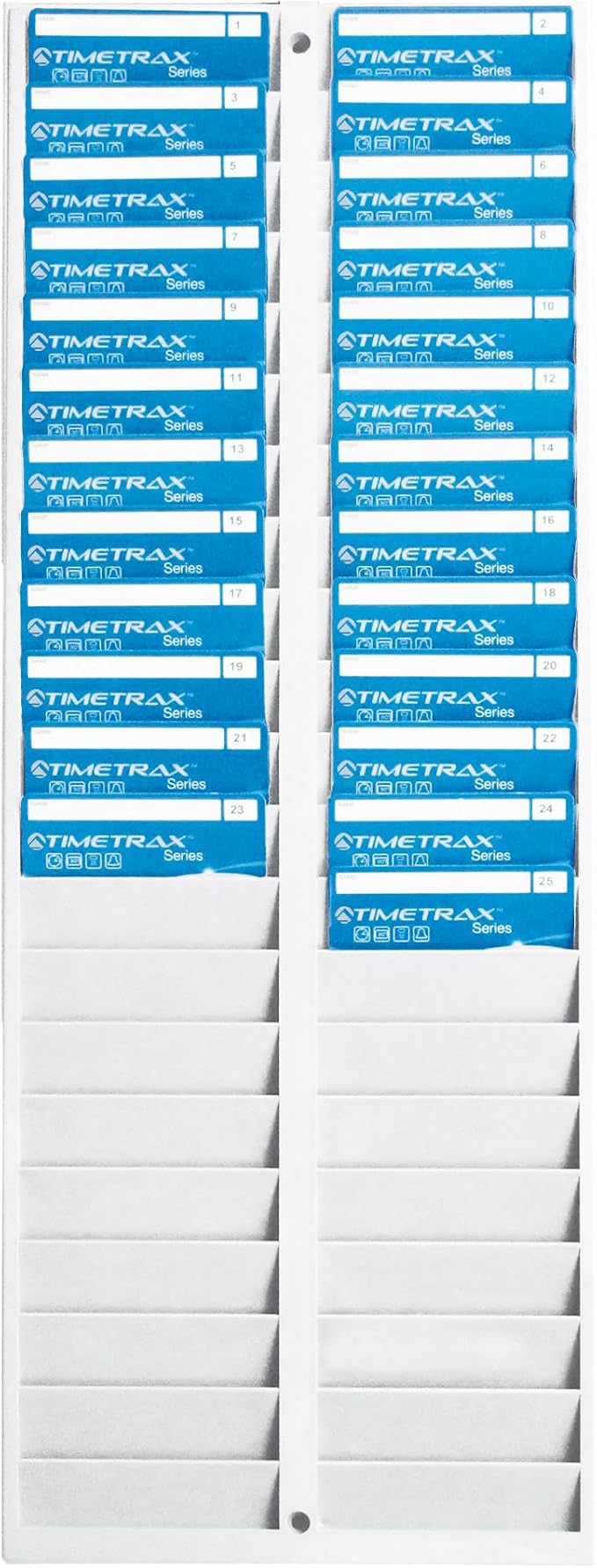 Pyramid Time Systems 500-4 Badge Rack, 40 Pockets, Lightweight Durable Plastic, for Employee Badges, Swipe Cards and Proximity Cards, Gray, 2-Pack