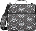 3 Ring Zipper Binder with Shoulder Strap Raccoon Grey 2 Inch Zippered Binder Bag 500 Sheet Capacity Multi Pockets for School Supplies
