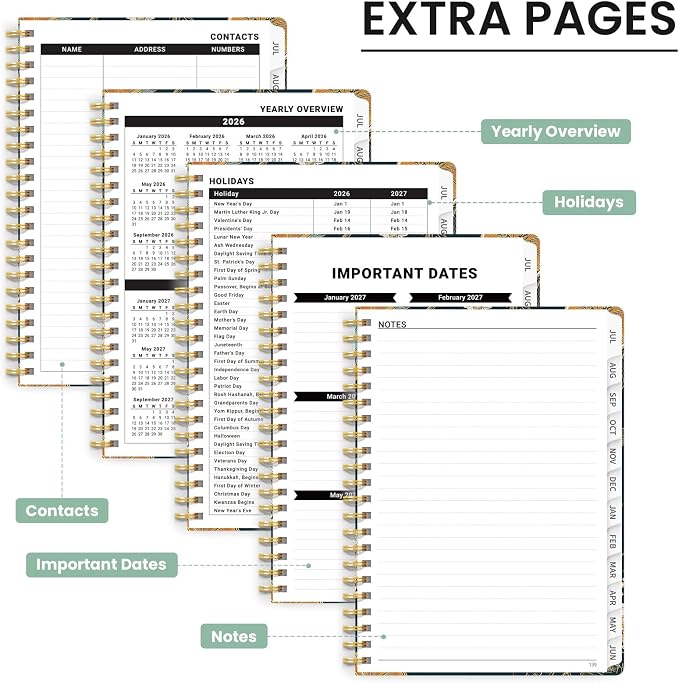 ZOTIA Planner 2026-2027 Weekly & Monthly Calendar Planner Jul 2026-Jun 2027