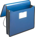 Smead Poly Wallet, Accordion File Organizer for File Folders, Letter Size, Blue, 5-1/4 inch Expansion, Office Supplies, Document Organizer (71503)