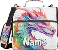 Custom Colorful Dragon 3 Ring Binder Bag 1.5 inch Personalized Name Binder Organizer 500 Sheet Documents Storage for School Office