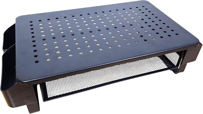Monitor Stand Riser, Metal Laptop Stand, VMMR01-WDB