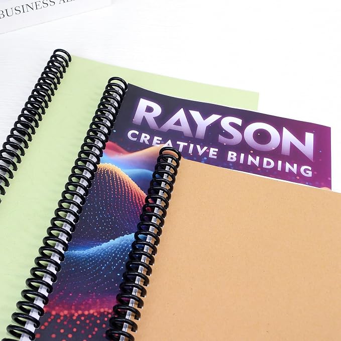 Rayson PROC1230BK Click Binding Spines, 3:1 Pitch, 1/2" Diameter, 90 Sheets Binding Capacity, Black, 30/Box