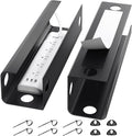 Yecaye 2 Pack Cable Management Under Desk, 31.5 in Under Desk Cable Management Tray,Cord Hider,Cord Organizer, No Screw Wire Management for Office and Home, Black