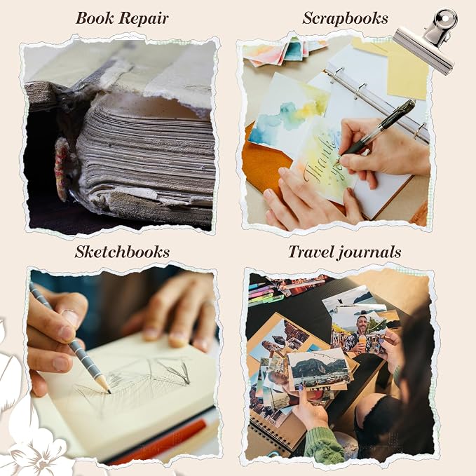 Ecoofor Bookbinding Kit for Beginners, 167 PCS 4 Pack Book Making Kit with A5 Paper, Book Cloth, Awl & Tools, Pressed Flowers & Heat Transfer Film, Gift-Ready Box with Video Tutorials