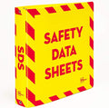 Avery UltraDuty SDS Binder, 1-1/2" Slant Rings, 1 Yellow/Red Binder | For Industrial Workplace Safety, OSHA HazCom Compliant, Water and Chemical Resistant, Attached Chain, Wide Cover Panels