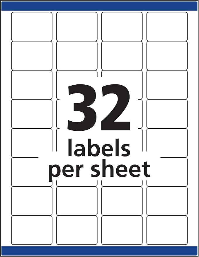 Avery ID Labels, Sure Feed Technology, Permanent Adhesive, 1.25" x 1.75", 5 Packs (6570)