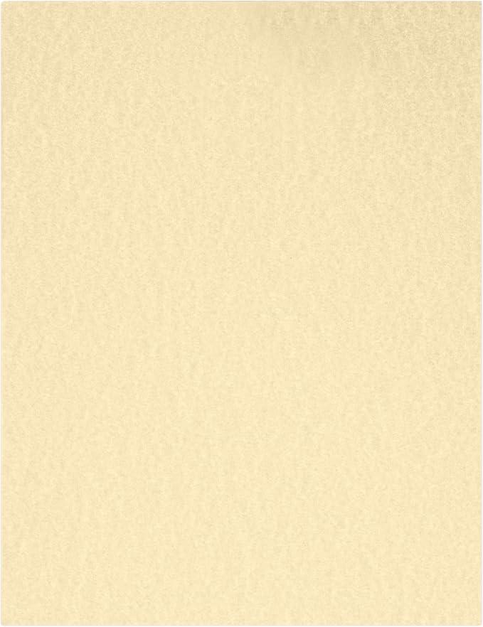 Hamilco Vellum Parchment Cardstock Paper – 8 1/2 x 11" Blank Heavyweight Thick 65 lb Cover Card Stock for Printer - 50 Pack (Aged)
