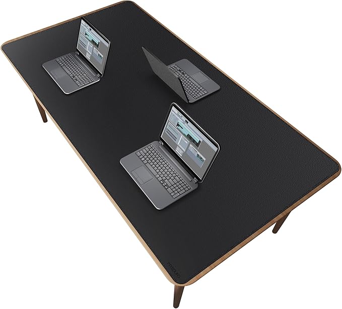 Mydours Super Large 75" x 40" Desk Mat, Full Desk Blotter Pad, Desktop Computer Desk Mat, Mouse Pad for Home Office & Computer Workstation, Extra Pad for Standing Desk (Black)