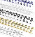 Rayson Wire Binding Spines, 5/16" 3:1 Pitch, 32-Loop, Multicolor, 100 Pack | Includes black, gold, blue, white and silver; 5/16" wire size fits 3:1 pitch machines for everyday documents.