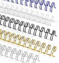 Rayson Wire Binding Spines, 3/8" 3:1 Pitch, 32-Loop, Multicolor, 100 Pack | Available in black, gold, blue, white and silver; choose from multiple size options for 3:1 pitch binders.