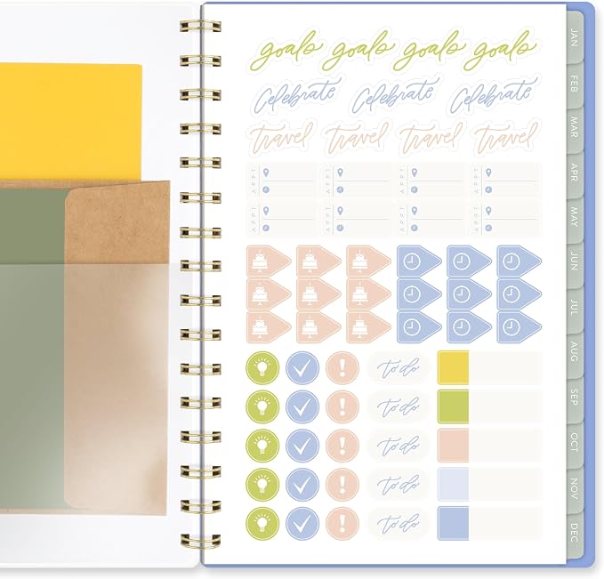 Mead Cambridge 2027 Planner, Weekly & Monthly, 5.5" x 8.5", Leah Bisch, Floral Rain (LB56-200-27)