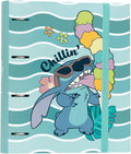 Grupo Erik Disney Stitch 4 Ring Binder A4 - Stationery Gifts, Merchandise | A4 Folder with Elastic closure, School Folders for Paperwork A4, Back to School Supplies | Disney Stitch Merch, Gift