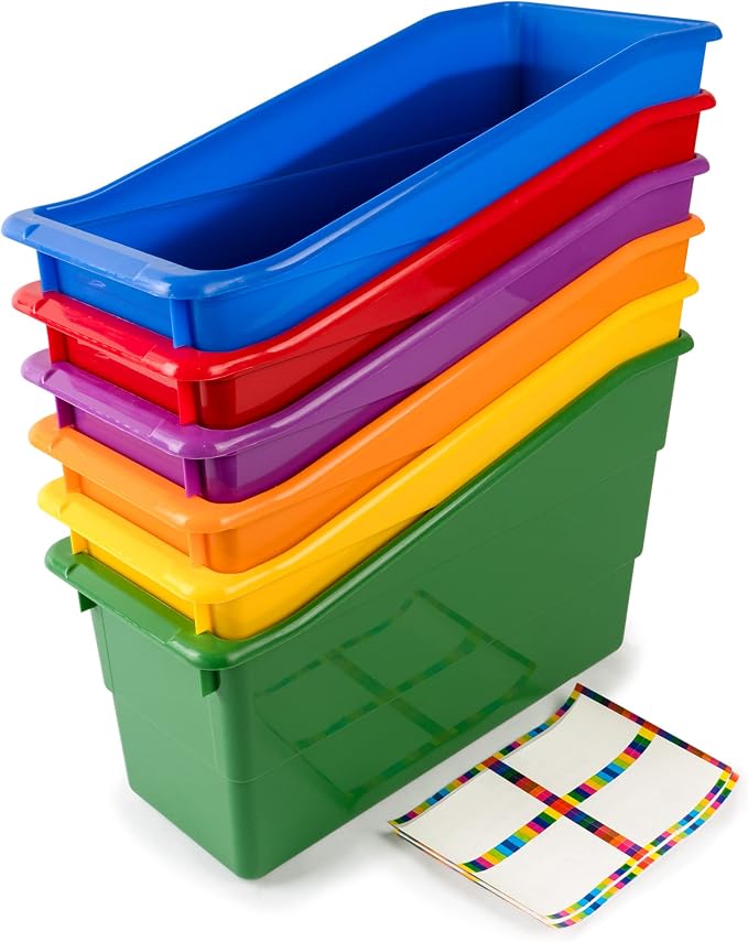 Really Good Stuff Durable Book and Binder Holder, 6-Pack, Group Color