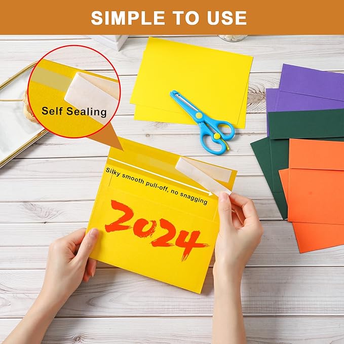 Silunkia 10 Assorted Colors Blank Cards and Envelopes 4.25 x 5.5 Heavyweight Single Panel Cardstock and A2 Envelopes Self Seal 20 Packs for Wedding Invitations, Greeting Cards, Thank You Cards, Party