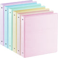 SUIN 1-inch 3 Ring Binder with 2 Interior Pockets, 1''Durable Binders Holds US Letter Size 8.5'' x 11'' Paper - Versatile Binders for Office, Home, and School Use, 6 Pack Brush Finish