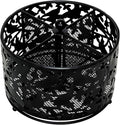 Pen Holder for Desk,360 Degree Rotating Pencil Holder Organizer | 4 Compartments,Large Capacity Pencil Holder for Desk,Metal Rust Prevention Pen Organizers(Bird Lace Pattern,No Hook)