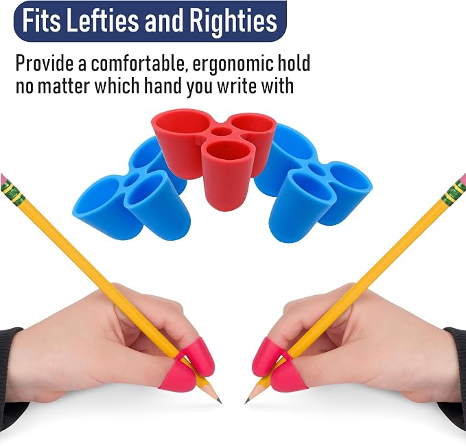 The Classics Writing CLAW Pencil Grip Medium 6 Pack – Ergonomic Aid for Kids, Pre-K, Special Needs, Fits Pencils, Pens, Utensils, Right or Left Hand, Easy Grip Trainer, Occupational Therapy