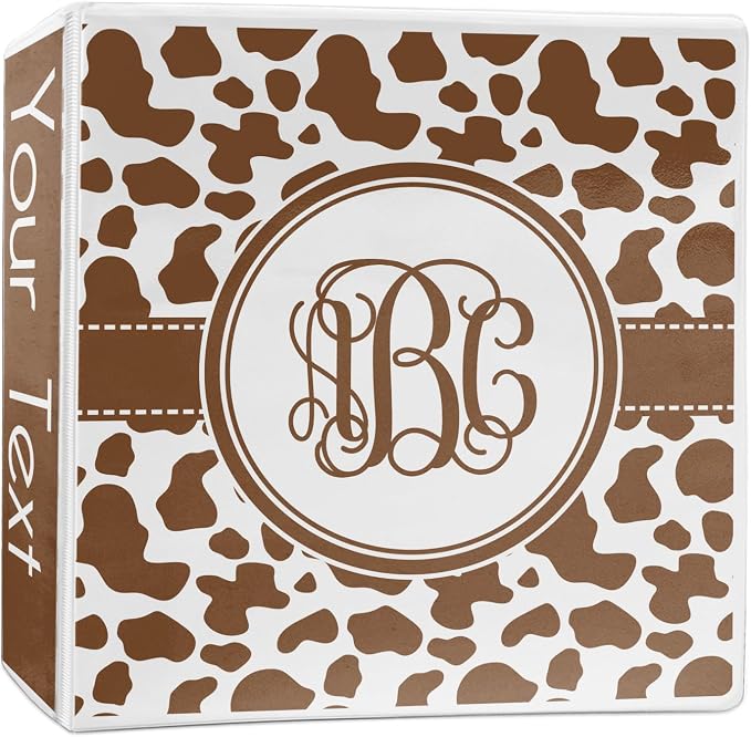 Personalized Cow Print 3-Ring Binder - 2 inch