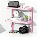 2-Tier Desk Shelf | Desk Organization Expandable Clamp on Desk Shelf Desktop Accessories for Offices and Game Rooms (Pink)