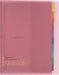 Maruman Session 30-Ring Binder, 5 Tab Dividers, A4, 8.27"x11.69", Pink | Flexible Translucent Cover, Holds Up To 90 Sheets, Erasable Tabs, Storage Pocket, For Loose-Leaf Organization, Made in Japan