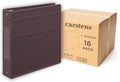 Carstens 2-Inch Heavy Duty 3-Ring Binder - Side Opening, Plum, Durable Plastic, No-Gap Rings, Waterproof Covers, No Pockets, Holds 300 Letter-Sized Sheets, BPA-Free, Made in USA (5823-3R), Case of 16
