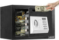 VEVOR 0.6 Cubic Feet Drop Safe, Drop Slot Safe Box with Password and Turn Knob, Heavy Duty Compact Cash Depository Box with a Front Lock Slot for Cash, Bank Slips, Jewelry, Documents, Bills, Black