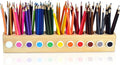 Desk Wood Colored Pen Pencil Holder, Solid Wooden Pencils Organizer Storage for Kids, Office and School Supplies.