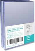Binditek 12 Mil PVC Binding Covers, 8.5 x 11 Inches, Clear, 200 Pack | Plastic Binding Covers, 8.5" x 11" Letter Size, Clear, Square Corners, Unpunched, Ideal for Business Reports and Proposals
