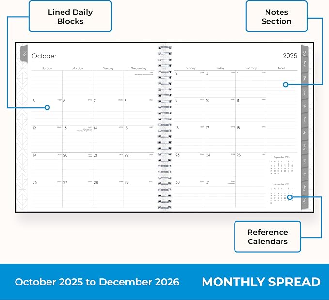Blue Sky 2026 15-Month Monthly Planner Calendar, 8"x10", Enterprise