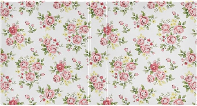 3 Ring Binder, Pink Rose Flower Floral File Folder Holds 200 Sheets File Storage for Women Men School Office Supplie
