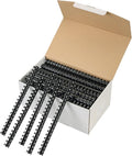 MYFULLY 100 Pack 21-Ring Plastic Binding Spines 3/4" Dia, 180-Sheet | Black Comb Binding Combs for Office and School, Ideal for Reports, Presentations, and Documents with A4 Pages