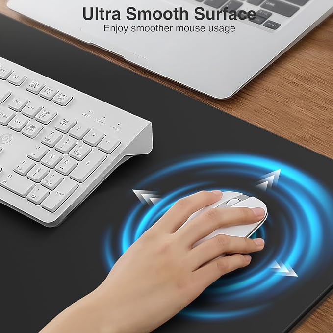 Magnetic Wireless Charging Mouse Pad, 27.5"x11.8", with 20W Adapter, Black | Gaming Desk Mat with Superior Stitched Edges, Non-Slip Base, Waterproof Smooth Desk Writing Pad for Gamer, Office & Home