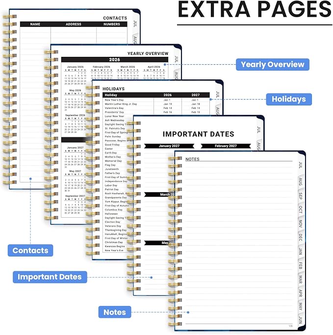 ZOTIA Planner 2026-2027, Jul 2026-Jun 2027 Weekly & Monthly Calendar