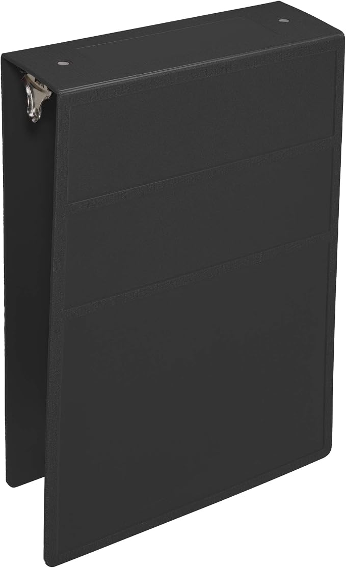 Carstens 3-Inch Heavy Duty 3-Ring Binder - Top Opening, Black, Durable Plastic, Precision No-Gap Rings, Waterproof Cover, No Pockets, Holds 400 Letter Sheets, BPA-Free, Made in USA (1755-3R)