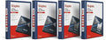 Staples 1/2" 3-Ring View Binder, D-Ring, Navy Blue, 4/Pack