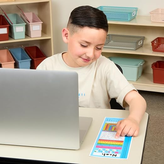Really Good Stuff Vertical Zaner-Bloser Cursive Desktop Helpers, Vinyl, Self-Adhesive- Set of 24 - Intermediate | Set of 24 Name Plates, Self-Adhesive, Intermediate