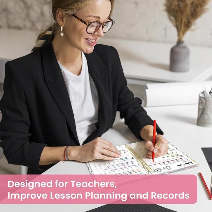 Taja Planner 2026-2027, Jul 2026-Jun 2027 Monthly & Weekly Calendar Planner | 6.3" x 8.5", Hardcover Academic Calendar, Teacher Student Agenda Book with Tabs, School Office Supplies, Bloom Floral