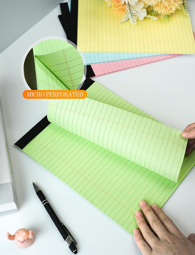 Legal Pads 8.5 x 11 Colored Note Pads 8.5 x 11, 3 Pack Notepads 8.5x11