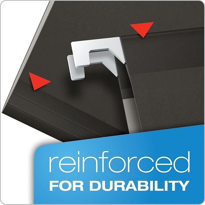 Pendaflex Recycled Hanging Folders, Black, Legal (Pack of 10)