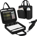 Upgraded Zipper Binder | 3-Inch & 2-Inch O-Rings, 600 Sheet Capacity Trapper Keeper with 13 Inch Laptop Sleeve & Water Bottle Holder, Binder Bag with Multi-Pockets & Shoulder Strap (Black)