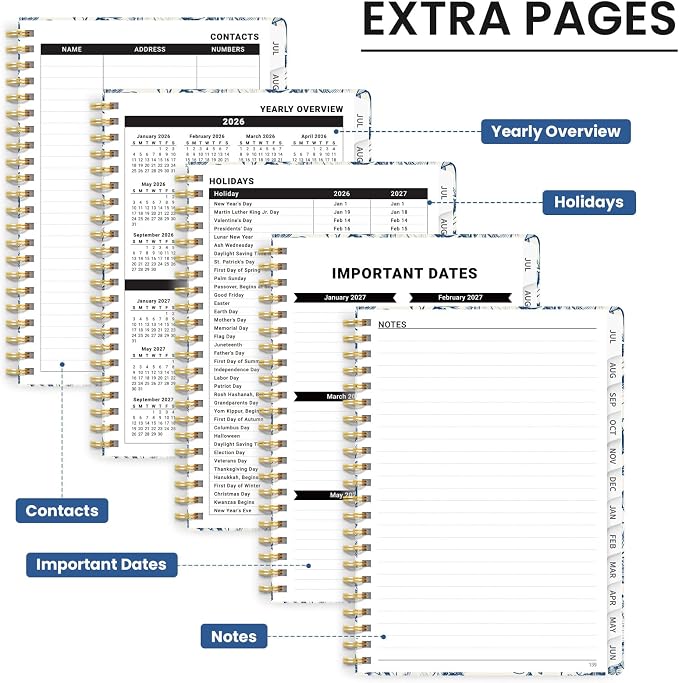 ZOTIA Planner 2026-2027 Weekly & Monthly Calendar Planner Jul 2026-Jun 2027