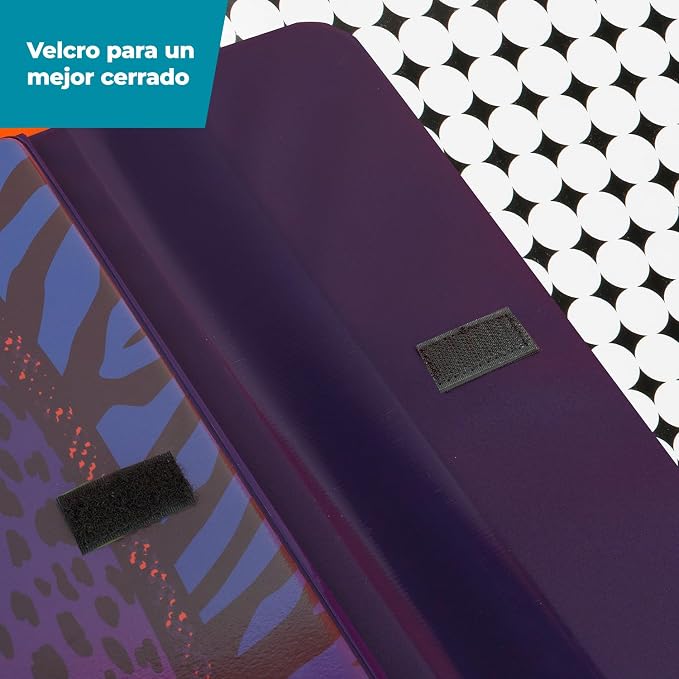 Mead Trapper Keeper Binder, Retro Design, 1 Inch Binder with Folders and Pockets, Holds 8-1/2" x 11" Paper, Shapes (260038CQ1-ECM) (Pack of 6)